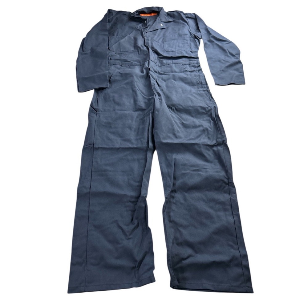 Red Kap Coverall 40-RG Navy Blue Mens Long Sleeve Mechanic Construction